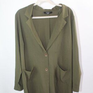 Women's Olive Green F21 Long Sleeve Formal Top Size 2X